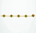 [⭐JeweliWhal] CLOVER 5 MOTIFS TIGER EYE BRACELET COLLECTION