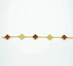 [⭐JeweliWhal] CLOVER 5 MOTIF RED CORNELIAN BRACELET COLLECTION