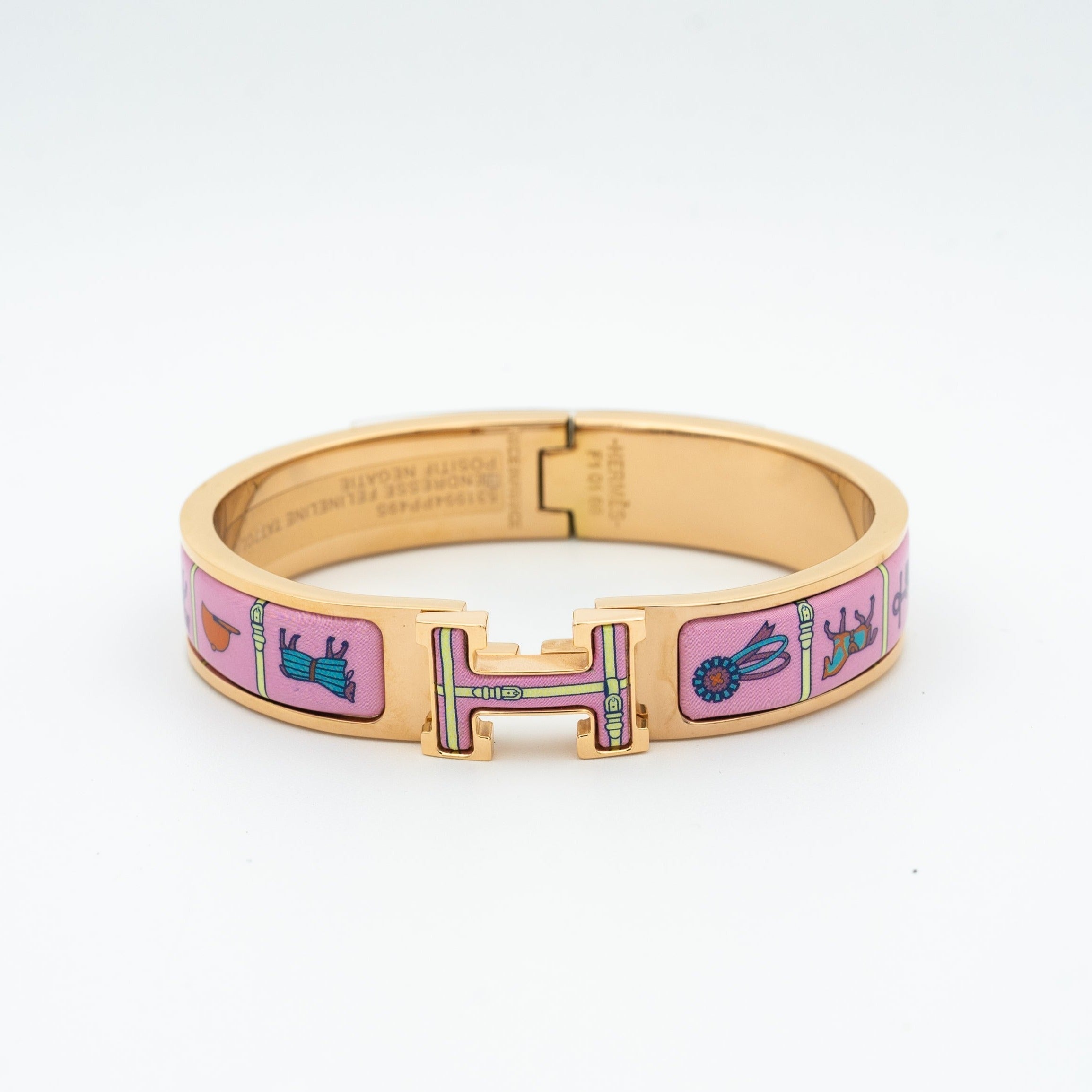 Jewelicorn® Armband aus rosafarbener Keramik in Gold