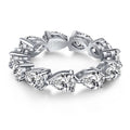 [Tonmkive Jewelry]Exquisite Pear Cut Tennis Ring