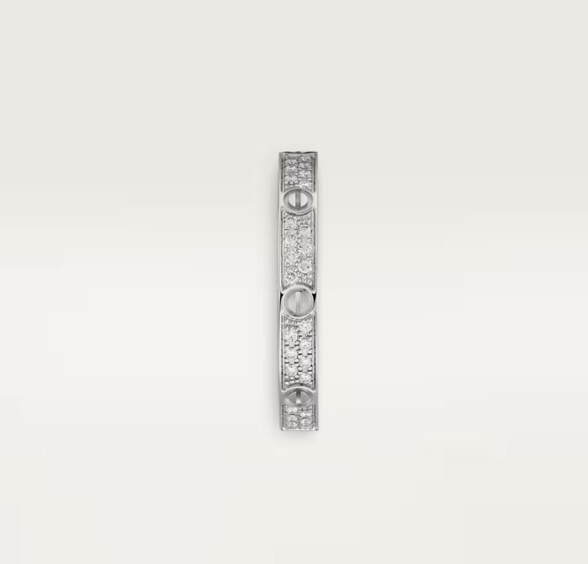 [⭐JeweliWhal]LOVE RING 2.6mm-wide full-diamond ring silver