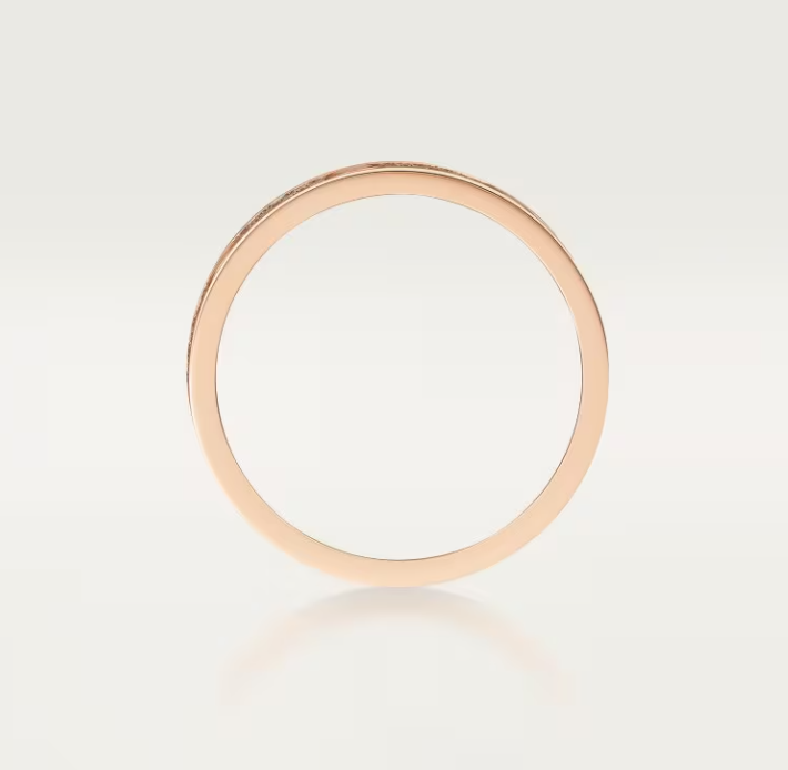 [⭐JeweliWhal]LOVE RING 4mm-wide full-diamond ring Rose Gold