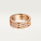 [⭐JeweliWhal]LOVE RING 6.5mm-wide full-diamond ring Rose Gold