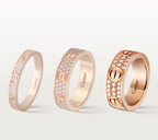 [⭐JeweliWhal]LOVE RING 6.5mm-wide full-diamond ring Rose Gold