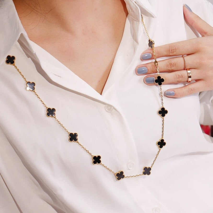 ®ジュエリコーン®クローバー 20モチーフ オニキス ローズゴールド