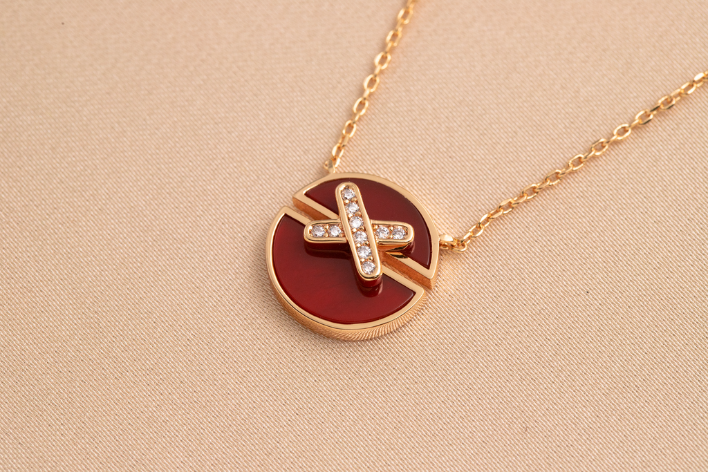 ¡®Jewelicorn¡¯JEUX DE PINK GOLD DIAMOND NECKLACE