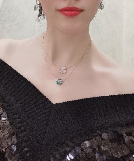 ¡®Jewelicorn¡¯JEUX DE PINK GOLD DIAMOND NECKLACE