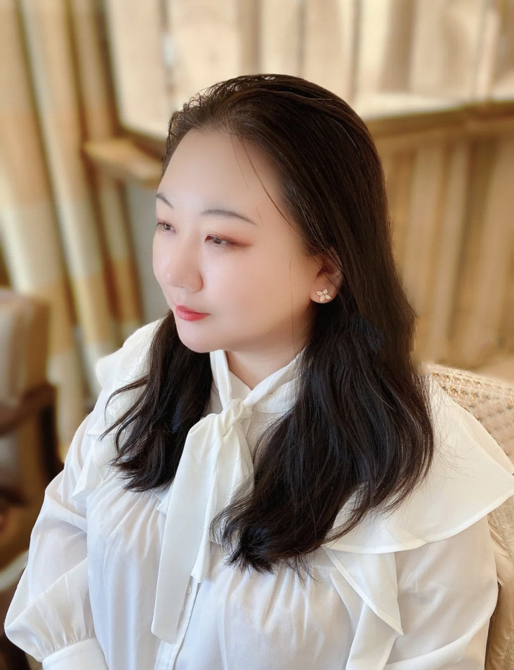 Jewelicorn Sternenblüten-Ohrstecker aus rosa Gold mit Diamanten