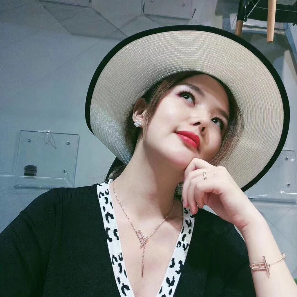 ®Jewelicorn® HM ネックレス プラチナ ローズゴールド ダイヤモンド