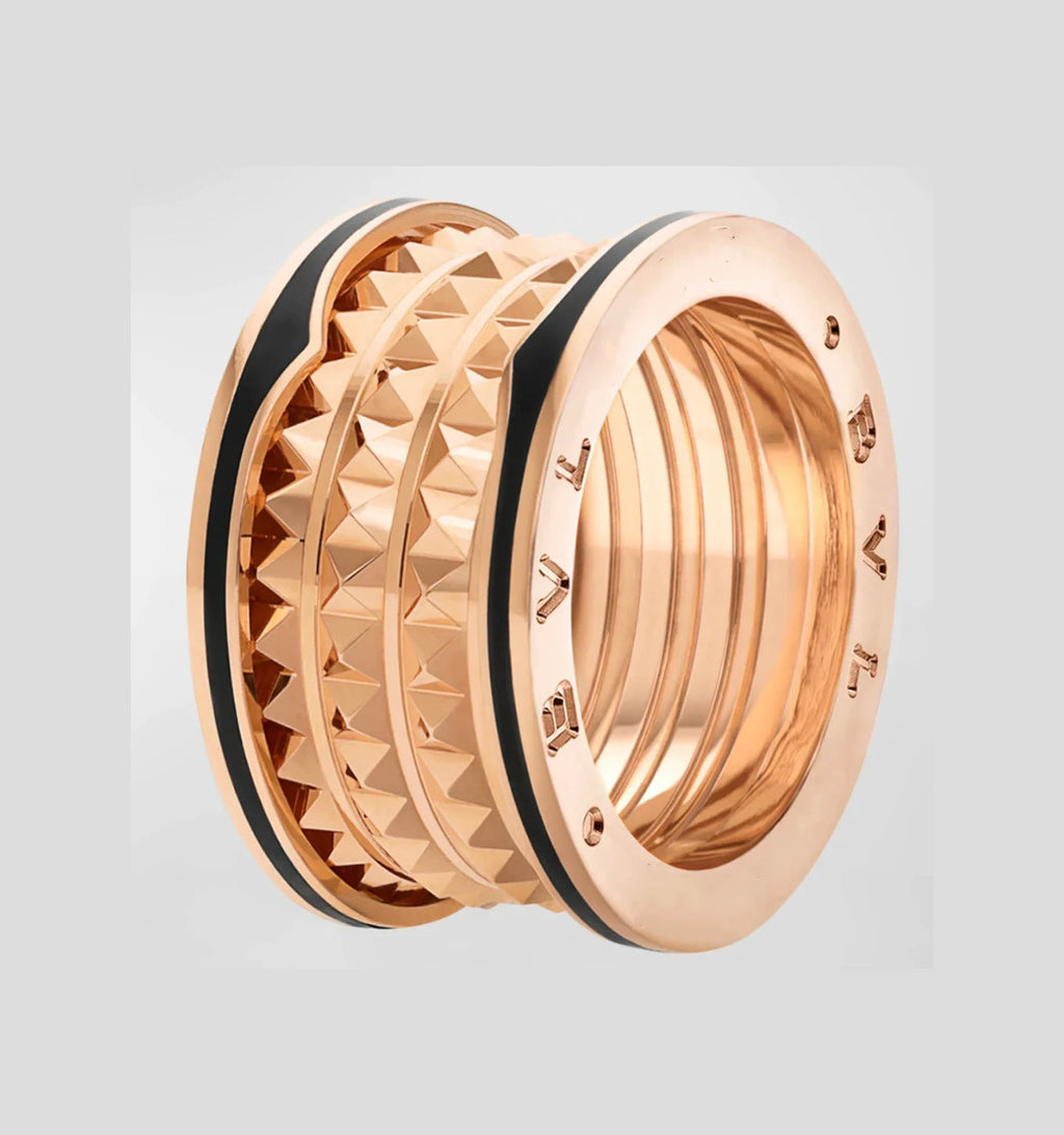 ®Jewelicorn® ZERO 1 ROCK ブラックセラミック ピンクゴールド ラージモデル