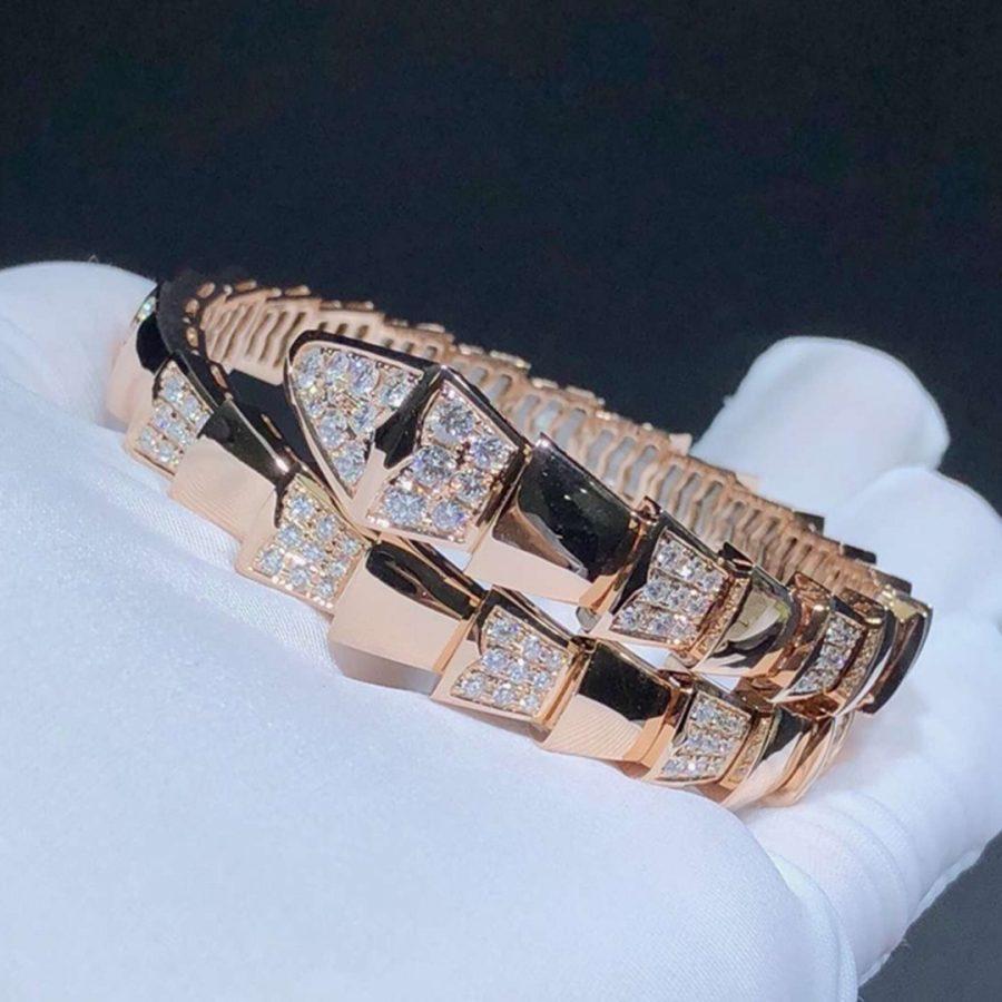 ¡®Jewelicorn¡¯SERPENTI WIDE BRACELET PINK GOLD DIAMOND