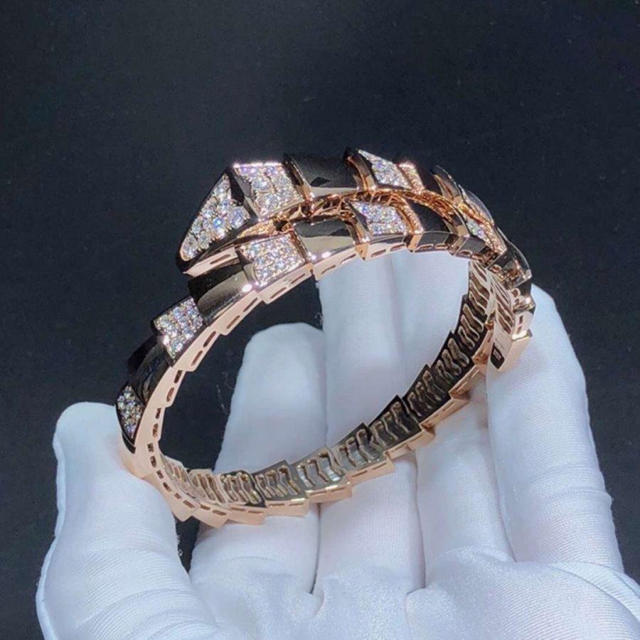 ¡®Jewelicorn¡¯SERPENTI WIDE BRACELET PINK GOLD DIAMOND