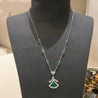 ¡®Jewelicorn¡¯DREAM NECKLACE MALACHITE DIAMOND SILVER