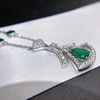 ¡®Jewelicorn¡¯DREAM NECKLACE MALACHITE DIAMOND SILVER