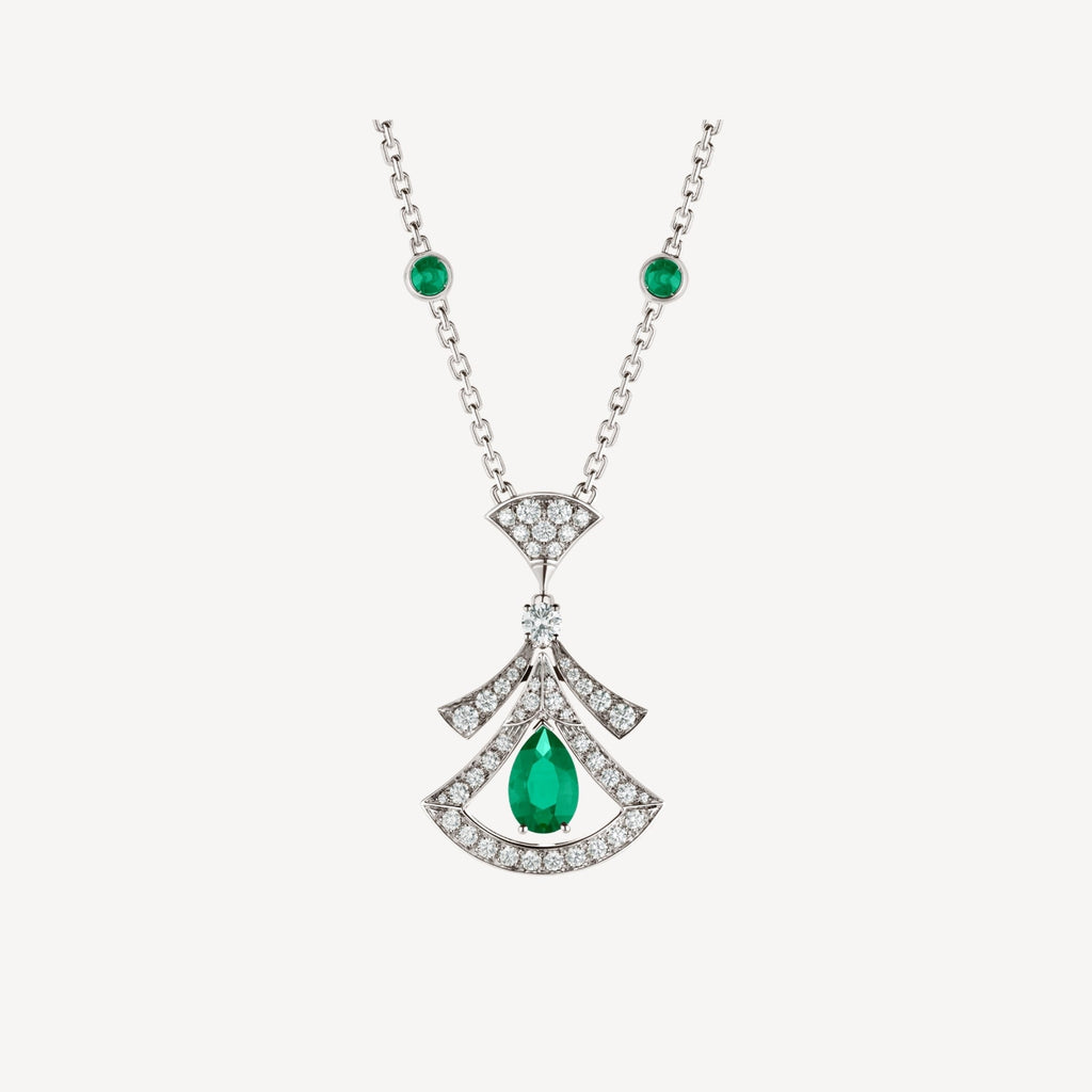 ¡®Jewelicorn¡¯DREAM NECKLACE MALACHITE DIAMOND SILVER