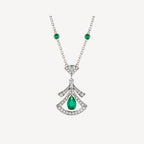 ¡®Jewelicorn¡¯DREAM NECKLACE MALACHITE DIAMOND SILVER