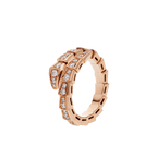 ®Jewelicorn® SERPENTI RING ROSA GOLD DIAMANTEN BEFASST 4MM