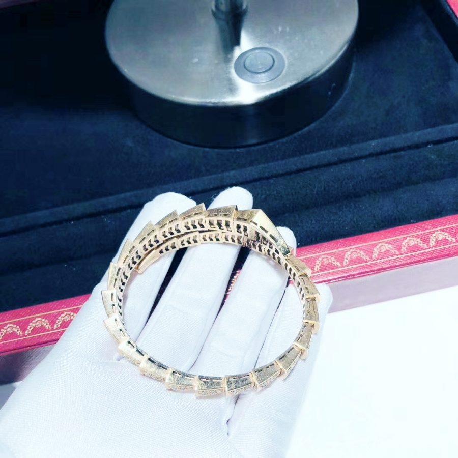 ¡®Jewelicorn¡¯SERPENTI ARMBAND 8MM ROSA GOLD DIAMANT