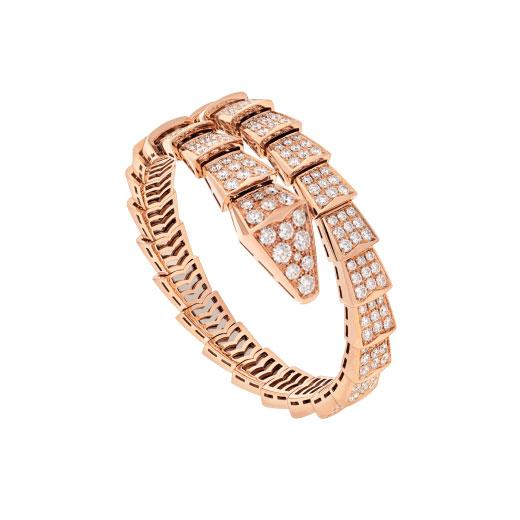 ¡®Jewelicorn¡¯SERPENTI ARMBAND 8MM ROSA GOLD DIAMANT