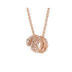 ¡®Jewelicorn¡¯SERPENTI PINK GOLD NECKLACE DOUBLE RING DIAMOND