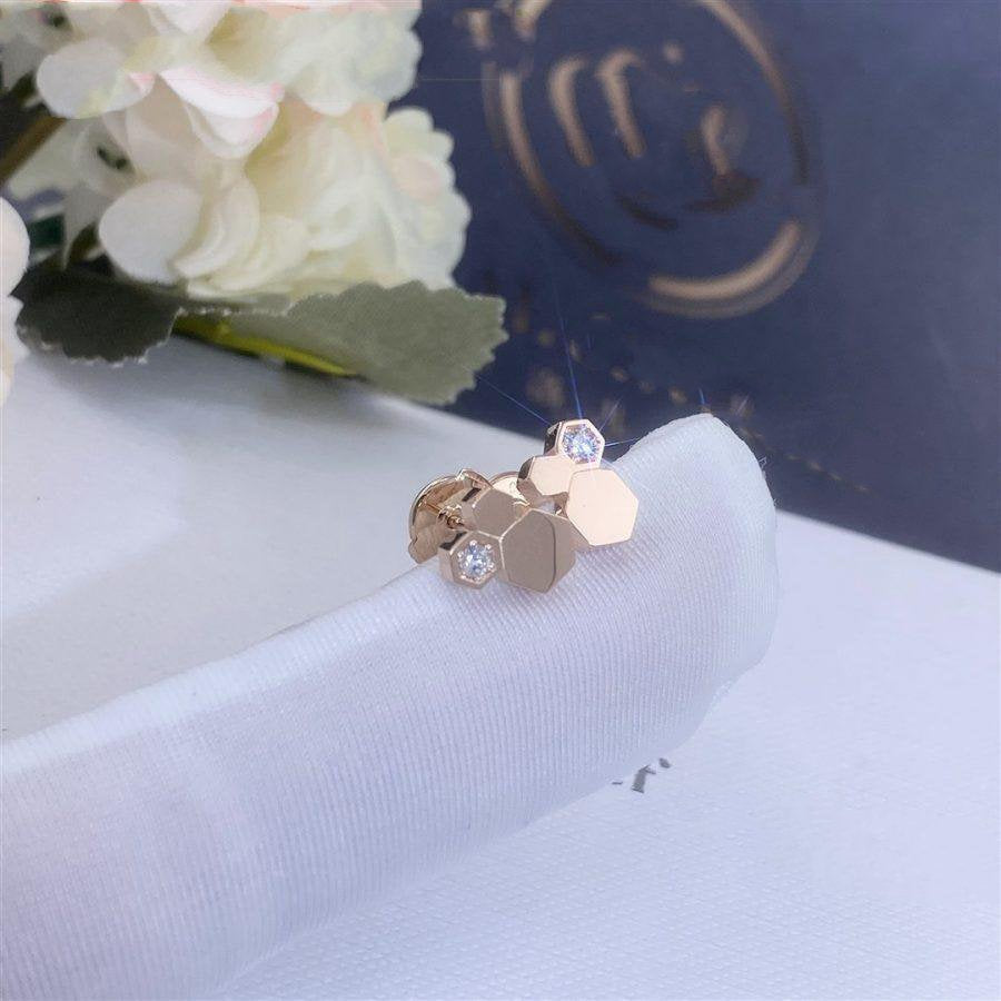 ¡®Jewelicorn¡¯BEE LOVE PINK GOLD DIAMOND EARRINGS