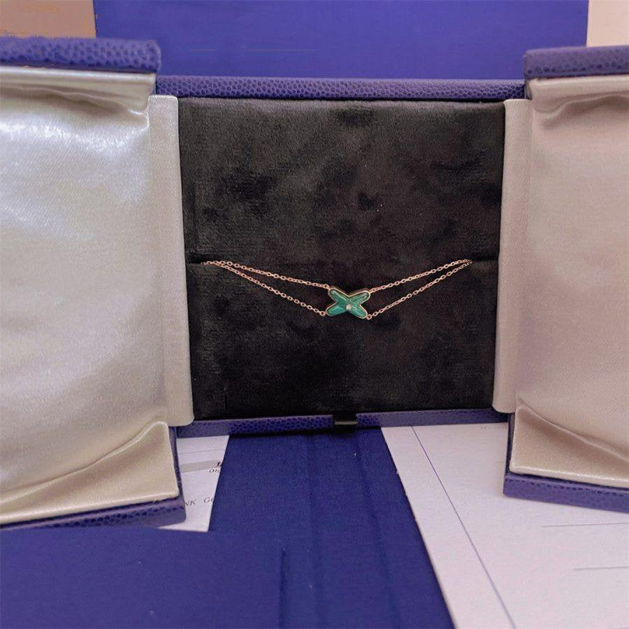 Jewelicorn Armband Malachit Roségold 1 Diamant