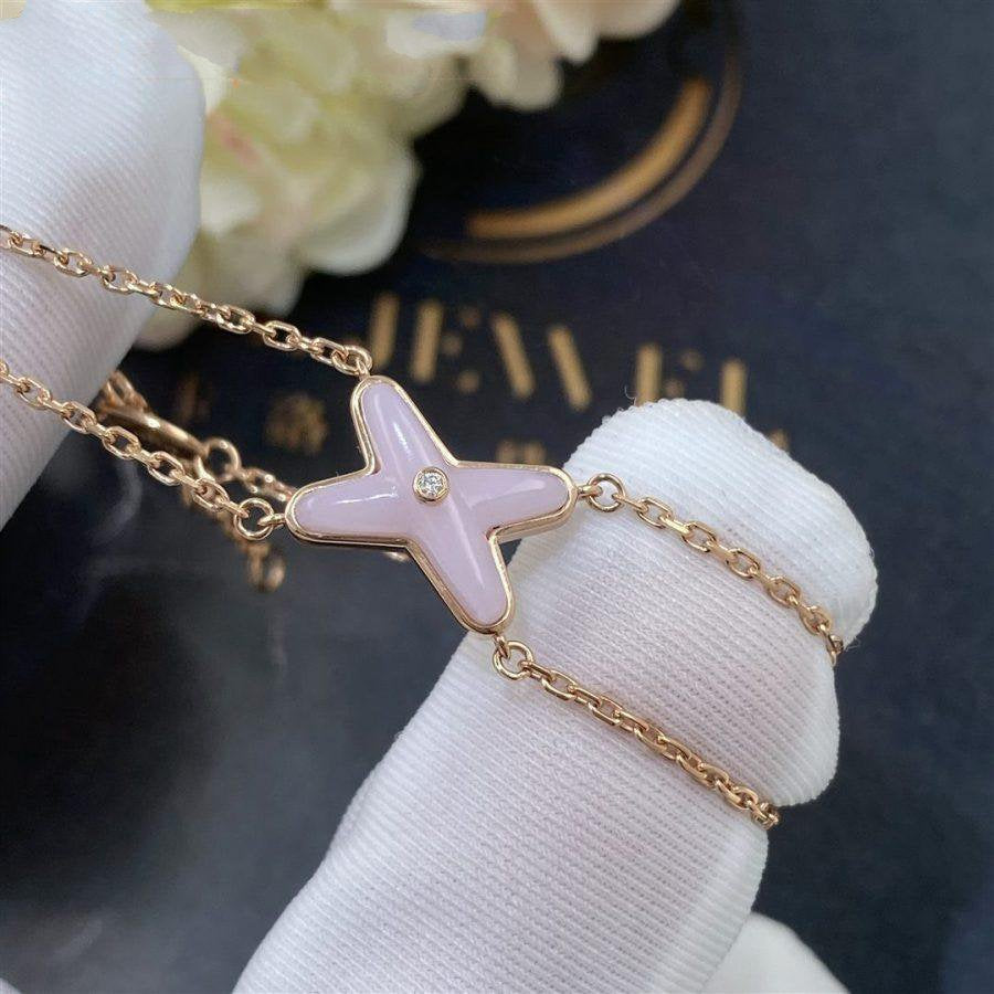 Jewelicorn Armband Pink Mop Pink Gold 1 Diamant