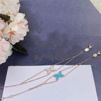 Jewelicorn Armband Türkis Roségold 1 Diamant