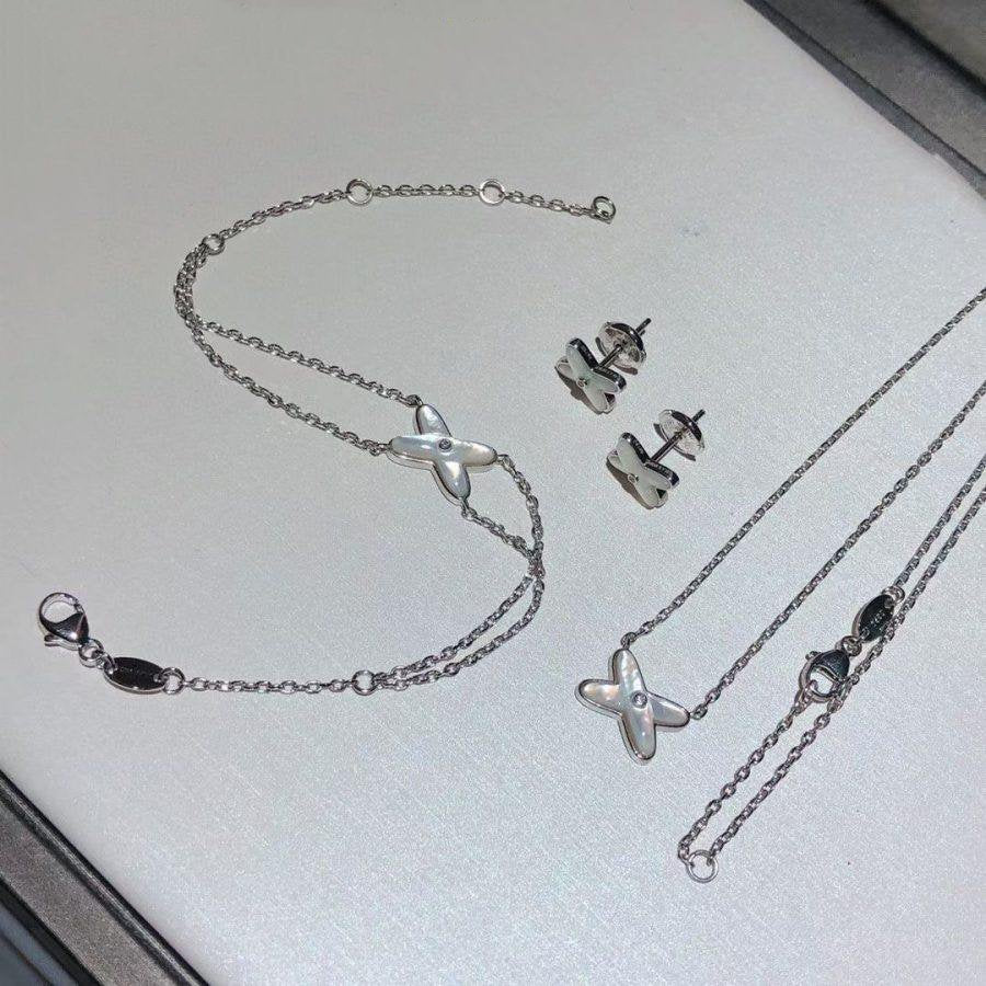 Jewelicorn Armband Weiß Perlmutt Silber 1 Diamant