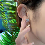 ¡®Jewelicorn¡¯JEUX DE SILVER DIAMOND EARRINGS