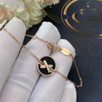 Jewelicorn Armbänder aus Onyx, Rosa, Gold und Diamanten