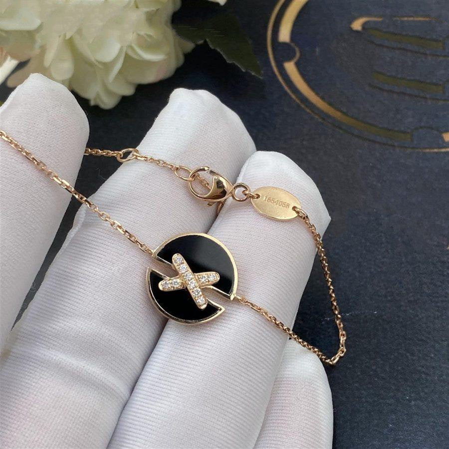 Jewelicorn Armbänder aus Onyx, Rosa, Gold und Diamanten