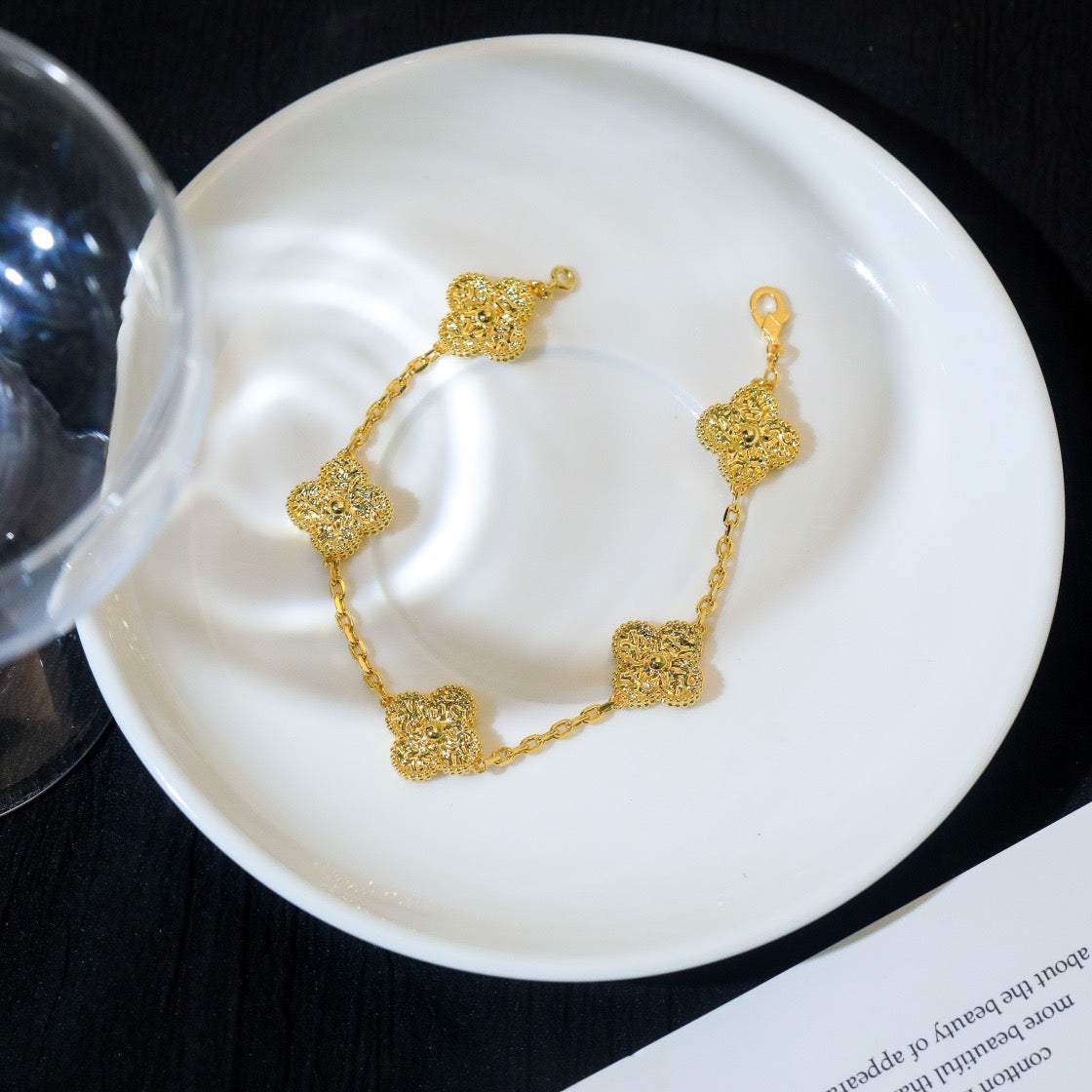 ®Jewelicorn®クローバー 5モチーフ ブロンズブレスレット