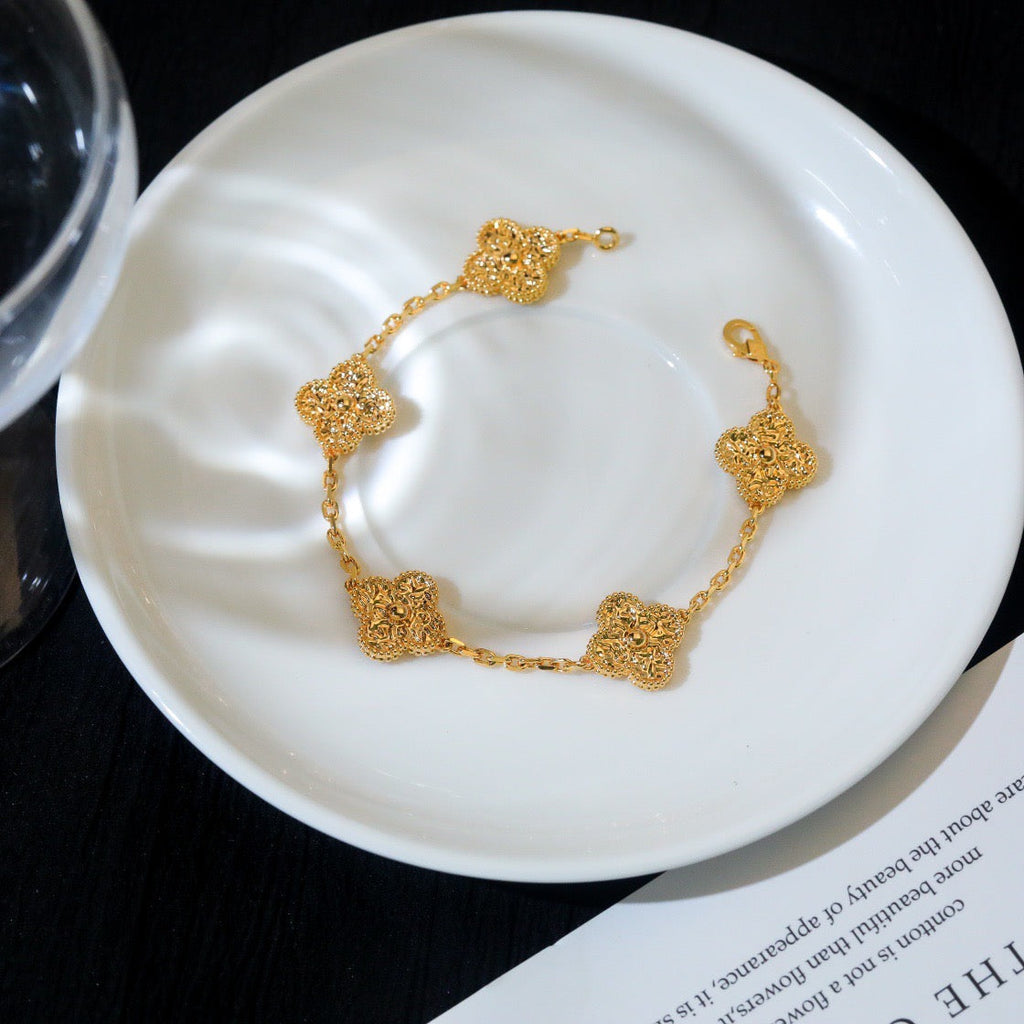 ®Jewelicorn®クローバー 5モチーフ ブロンズブレスレット