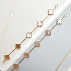 [⭐JeweliWhal] CLOVER 5 MOTIFS  PINK MOP BRACELET COLLECTION