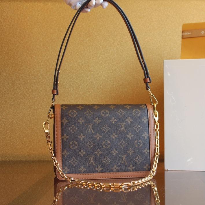 LV DAUPHINE MM 25 MONOGRAM LEINWAND