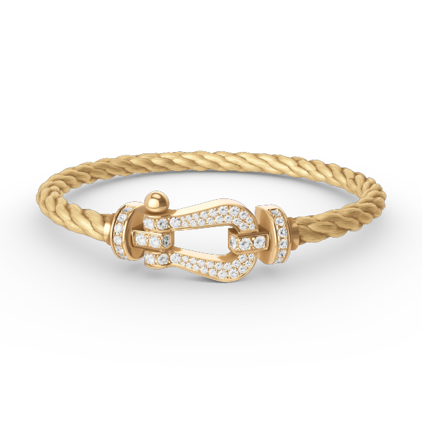 ¡®Jewelicorn¡¯FORCE LARGE HORSESHOE FULL DIAMOND BRACELET GOLD