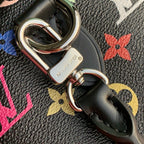 SPEEDY SOFT 30 IN COLORFUL MONOGRAM PATTERN AND BLACK COATED CANVAS