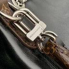 NO WAY VIBE HANDBAG 22.5 IN BLACK LAMBSKIN SILVER HARDWARE