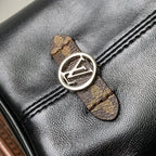 NO WAY VIBE HANDBAG 22.5 IN BLACK LAMBSKIN SILVER HARDWARE