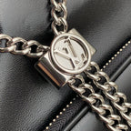 NO WAY VIBE HANDBAG 22.5 IN BLACK LAMBSKIN SILVER HARDWARE