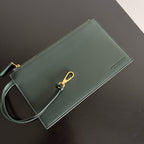 BOTTEGA VENETA 25S LARGE CABAT BAG 51 IN DEEP SLATE GREEN LAMBSKIN