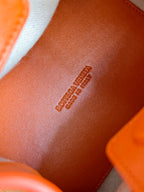 BOTTEGA VENETA 25S SMALL PARACHUTE 20 IN BURNED ORANGE CALFSKIN AND RAFFIA