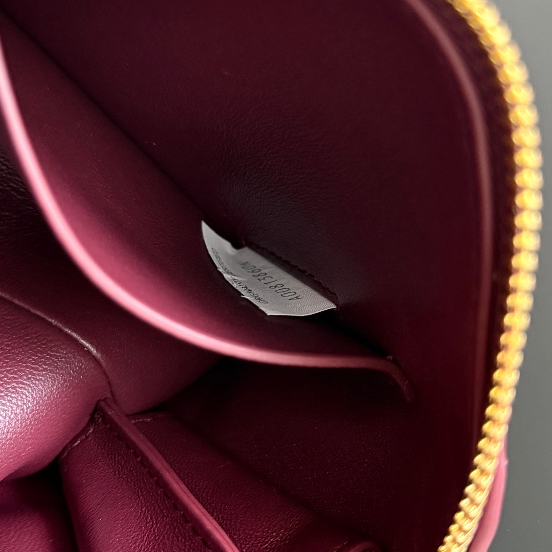 Konzerttasche 18,5 Zoll in burgunderrotem Lammleder