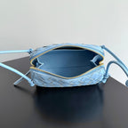 Konzerttasche 18,5 Zoll in hellblauem Lammleder