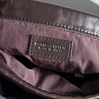 KLEINER STAUBBEUTEL 21 IN DUNKELBRAUNEM LAMMLEDER