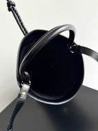 BOTTEGA VENETA 25S MEDIUM LIBERTA 22 IN BLACK CALFSKIN GOLD HARDWARE