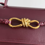 BOTTEGA VENETA 25S MEDIUM CIAO CIAO TASCHE 26 AUS BURGUNDERKALBSLEDER