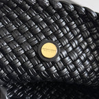 BOTTEGA VENETA 25S TOSCA BAG 19 IN BLACK CALFSKIN GOLD HARDWARE