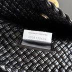 BOTTEGA VENETA 25S TOSCA BAG 19 IN BLACK CALFSKIN GOLD HARDWARE